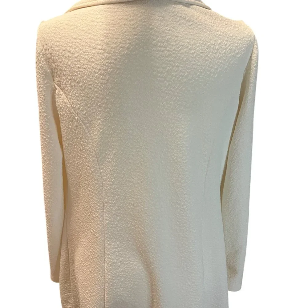 Chics Blazer Jacket Gold Zipper Cream White Size 0 - Picture 3 of 6